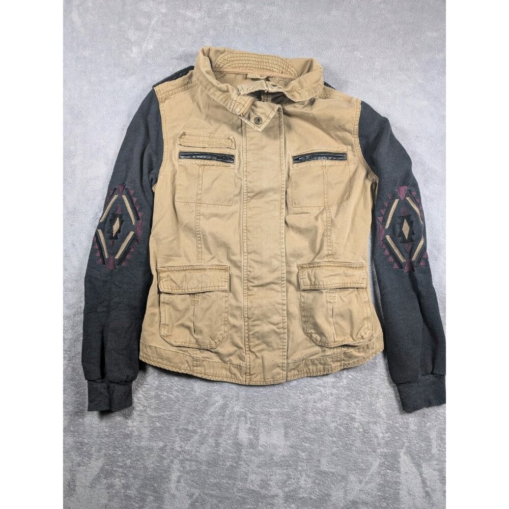 LA Hearts Women’s Jacket Size Large Utility Hoodie Tribal Sleeves Streetwear